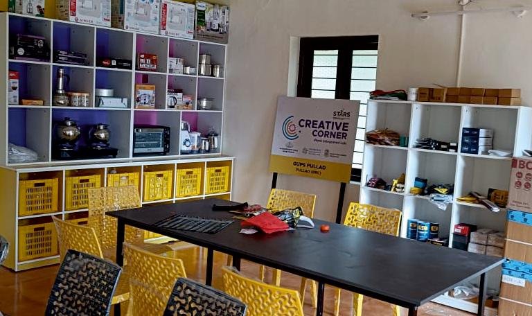 Creative Corner work table and storage