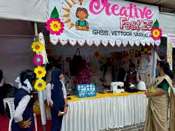 Creative Fest stall decorated with flowers