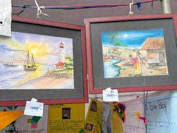 Student paintings on display
